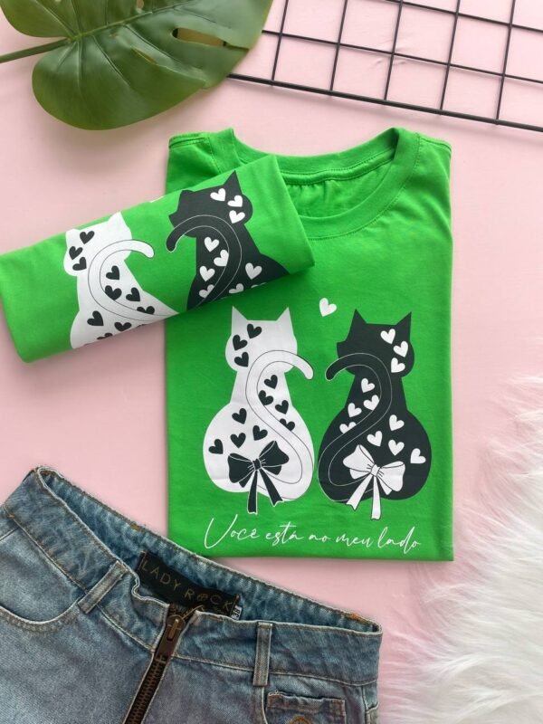 T-SHIRT CAT VERDE - Imagem 2