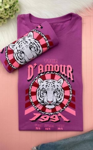 T-SHIRT D'AMOUR LILAS