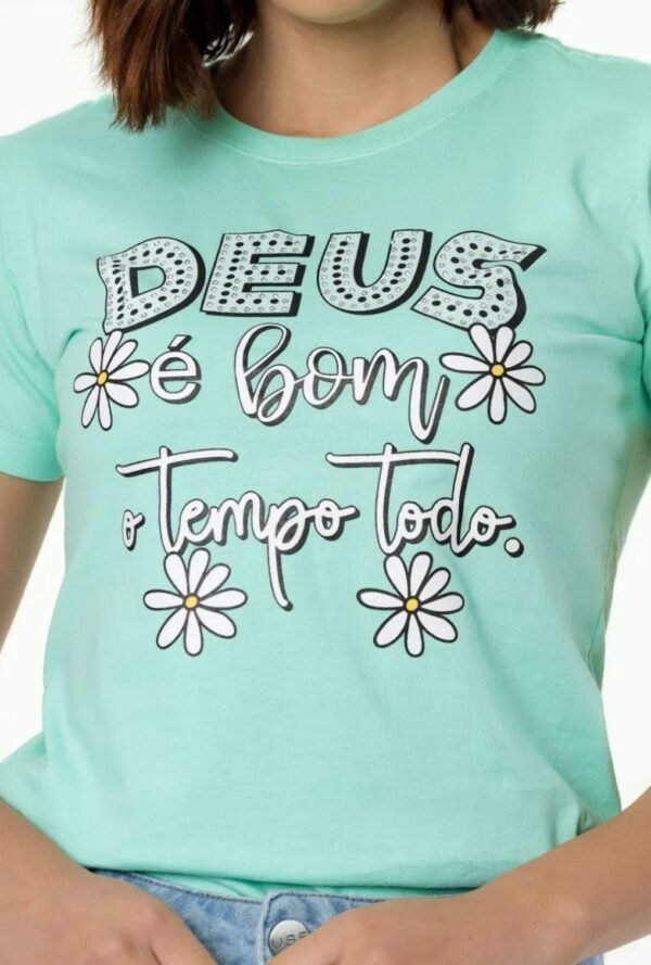 T-SHIRT DEUS COM STRASS VERDE CLARO - Image 2