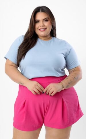 T-SHIRT PLUS SIZE LISA AZUL CLARA