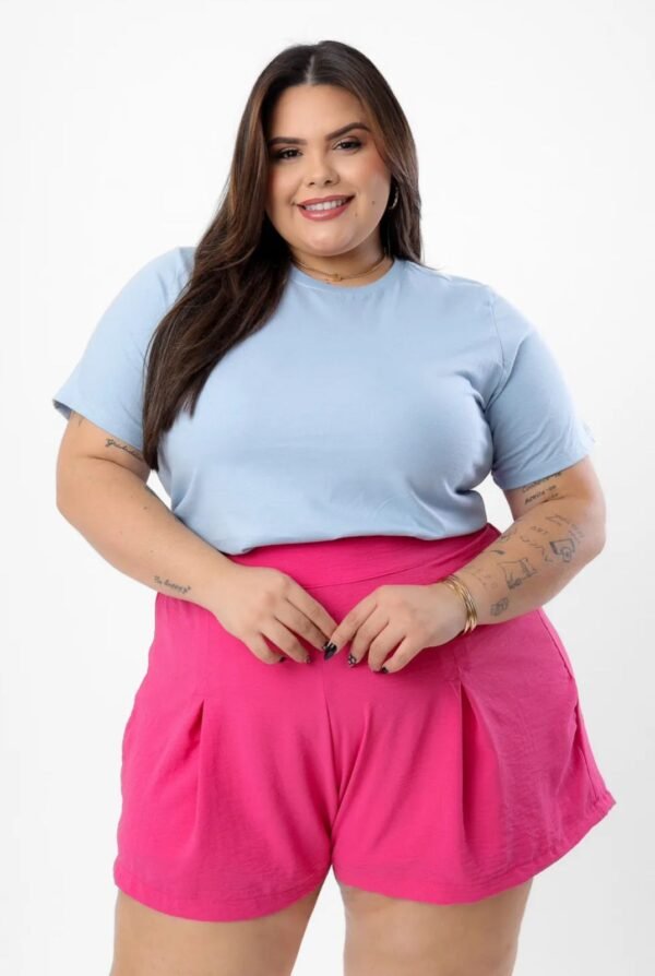T-SHIRT PLUS SIZE LISA AZUL CLARA