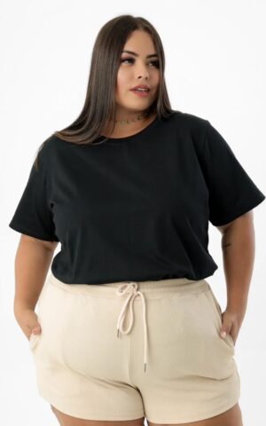 T-SHIRT PLUS SIZE LISA PRETA