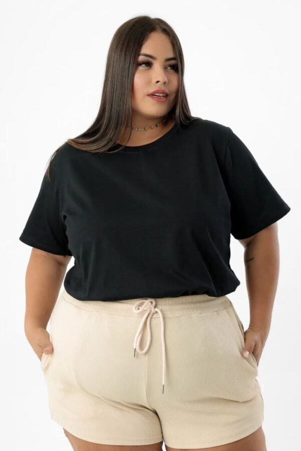 T-SHIRT PLUS SIZE LISA PRETA