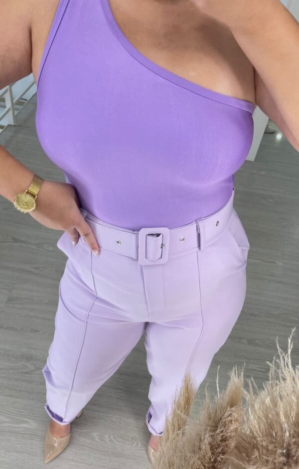 BODY ALÇA NULA MANGA LILÁS