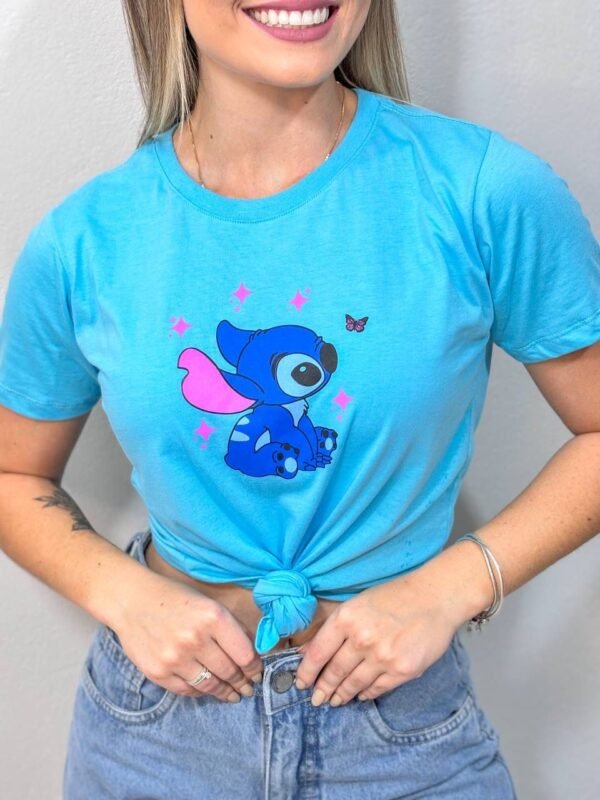 T-SHIRT  STITCH AZUL - Image 3