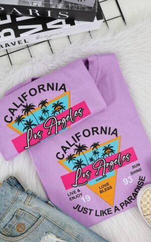 T-SHIRT CALIFORNIA LILÁS