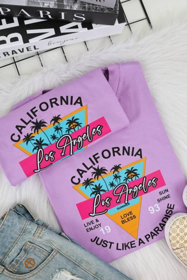 T-SHIRT CALIFORNIA LILÁS - Image 2