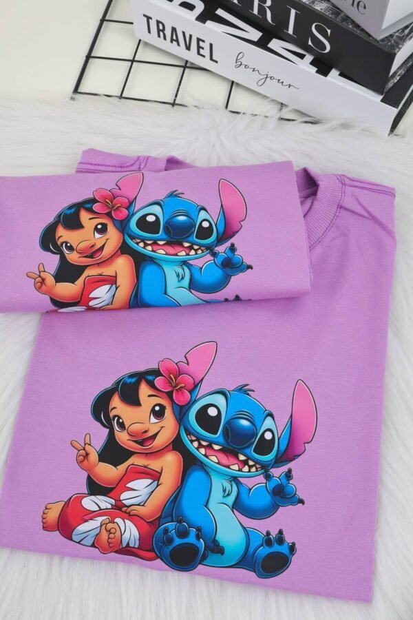 T-SHIRT LILO STITCH LILÁS