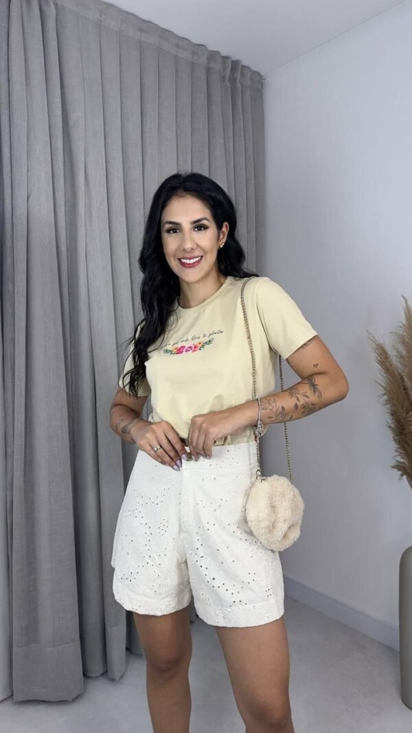 T-SHIRT FLORESÇA BEGE - Image 3