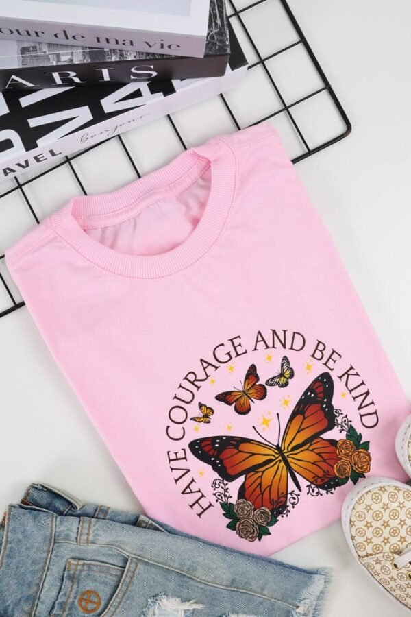 T-SHIRT BORBOLETA  ROSA CLARO - Image 5