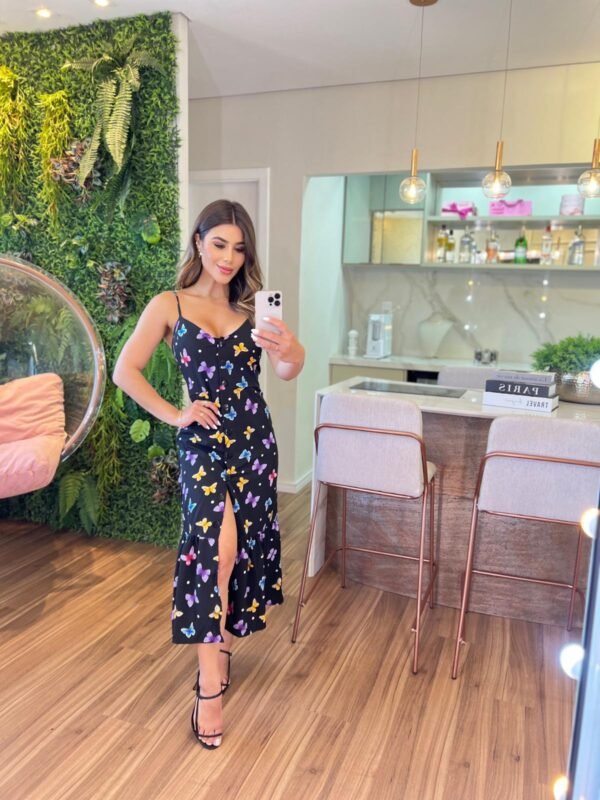VESTIDO MIDI BORBOLETAS - Imagem 4