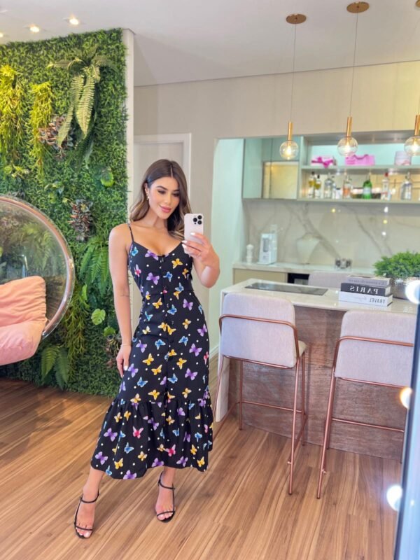 VESTIDO MIDI BORBOLETAS - Imagem 3