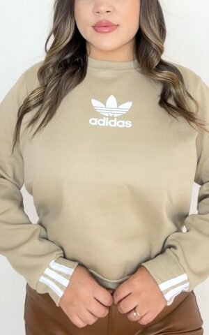 MOLETOM ADIDAS BEGE