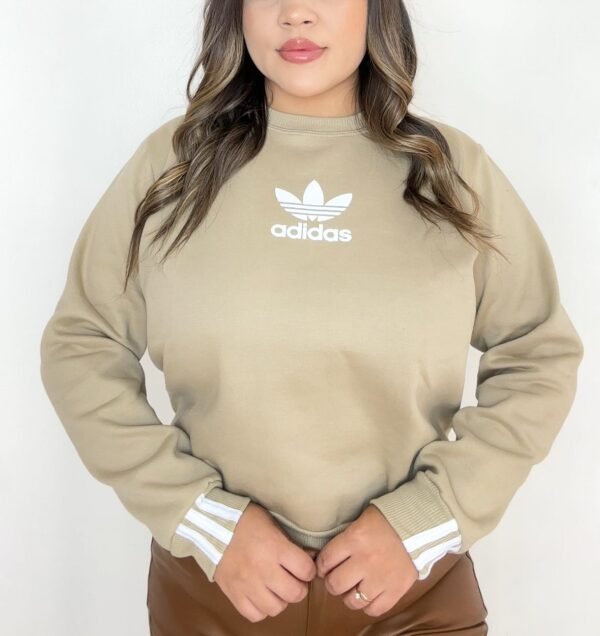 MOLETOM ADIDAS BEGE