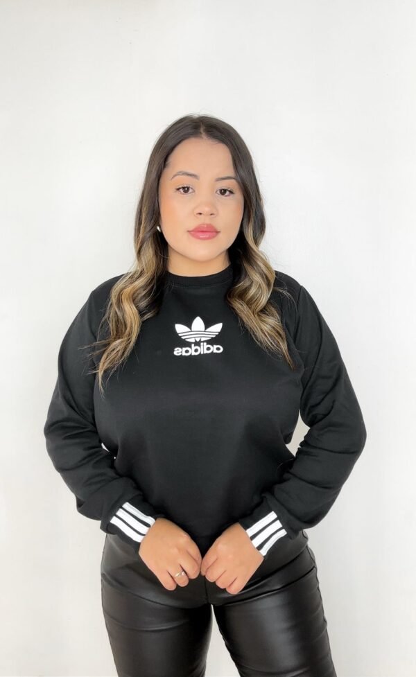 MOLETOM ADIDAS PRETO