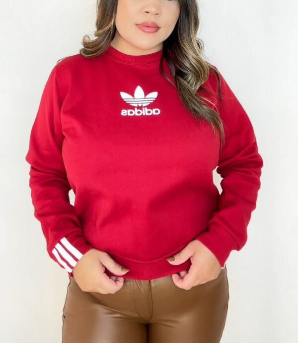MOLETOM ADIDAS VERMELHO