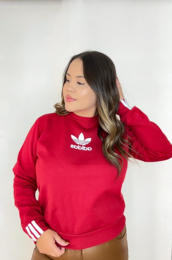 MOLETOM ADIDAS VERMELHO - Imagem 3