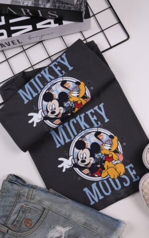 T-SHIRT MICKEY CINZA CHUMBO