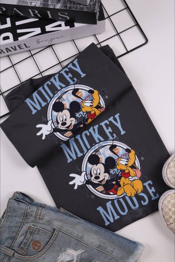T-SHIRT MICKEY CINZA CHUMBO - Imagem 2