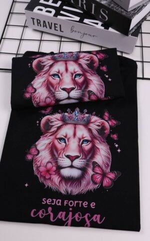 T-SHIRT LEÃO PRETA