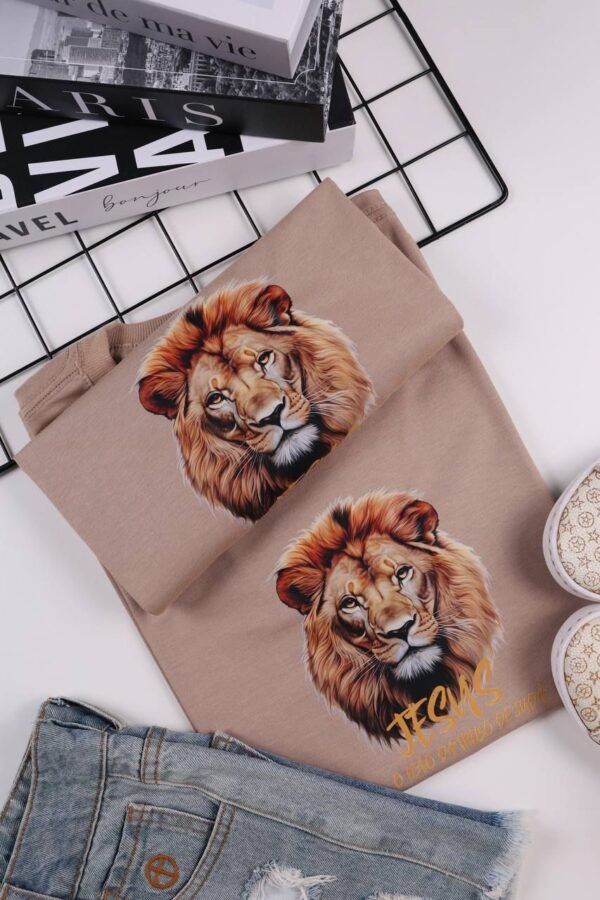 T-SHIRT LEÃO BEGE - Imagem 2