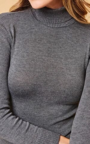 BLUSA CACHARREL MODAL CINZA CHUMBO