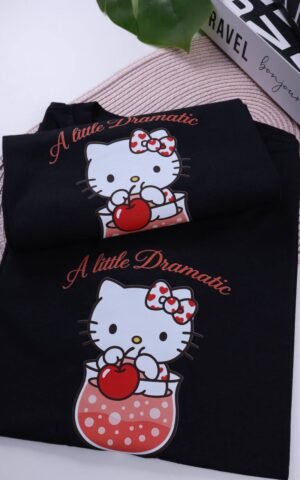 T-SHIRT HELLO PRETA