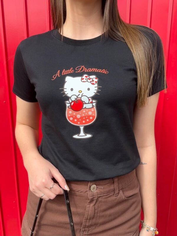 T-SHIRT HELLO PRETA