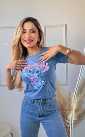 T-SHIRT STITCH AZUL