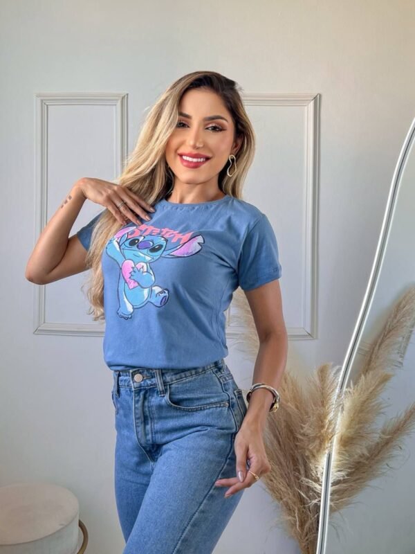 T-SHIRT STITCH AZUL - Imagem 4