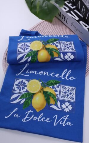 T-SHIRT LIMONCELLO AZUL