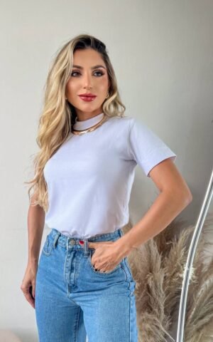 T-SHIRT LISA C/ GOLA BRANCA