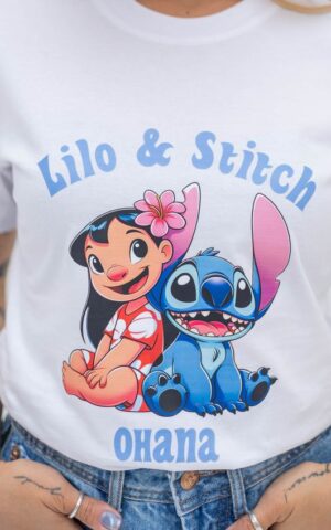 T-SHIRT LILO STITCH BRANCA