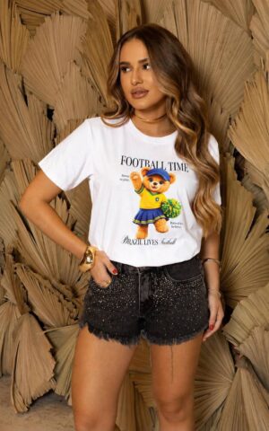 T-SHIRT FOOTBALL TIME BRANCA
