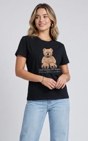 T-SHIRT PRETA URSINHO