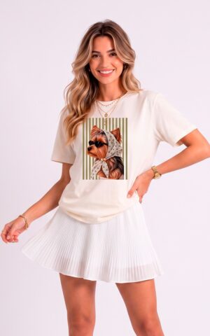 T-SHIRT BRANCA YORKSHIRE VERDE