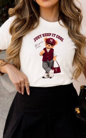 T-SHIRT JUST KEEP BRANCA